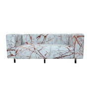 Printed Sofa Slipcover - Marble White Gold