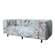 Printed Sofa Slipcover - Marble White Gold