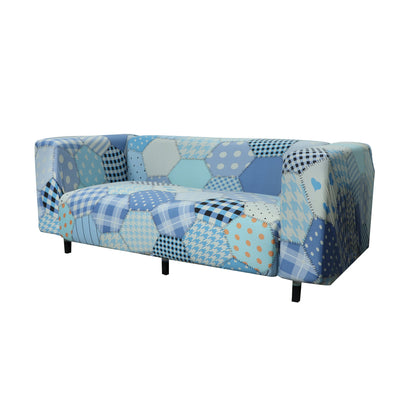 Bohemian Print Sofa Cover - Octagon Blue