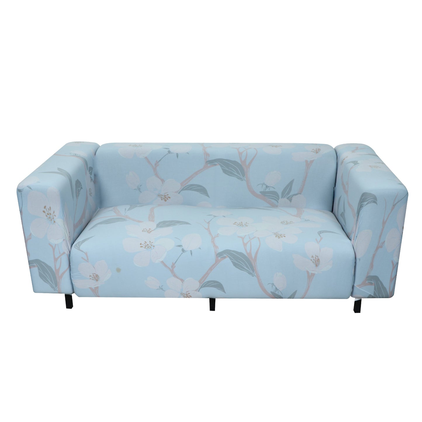 Printed Sofa Slipcover - Rose Light Blue