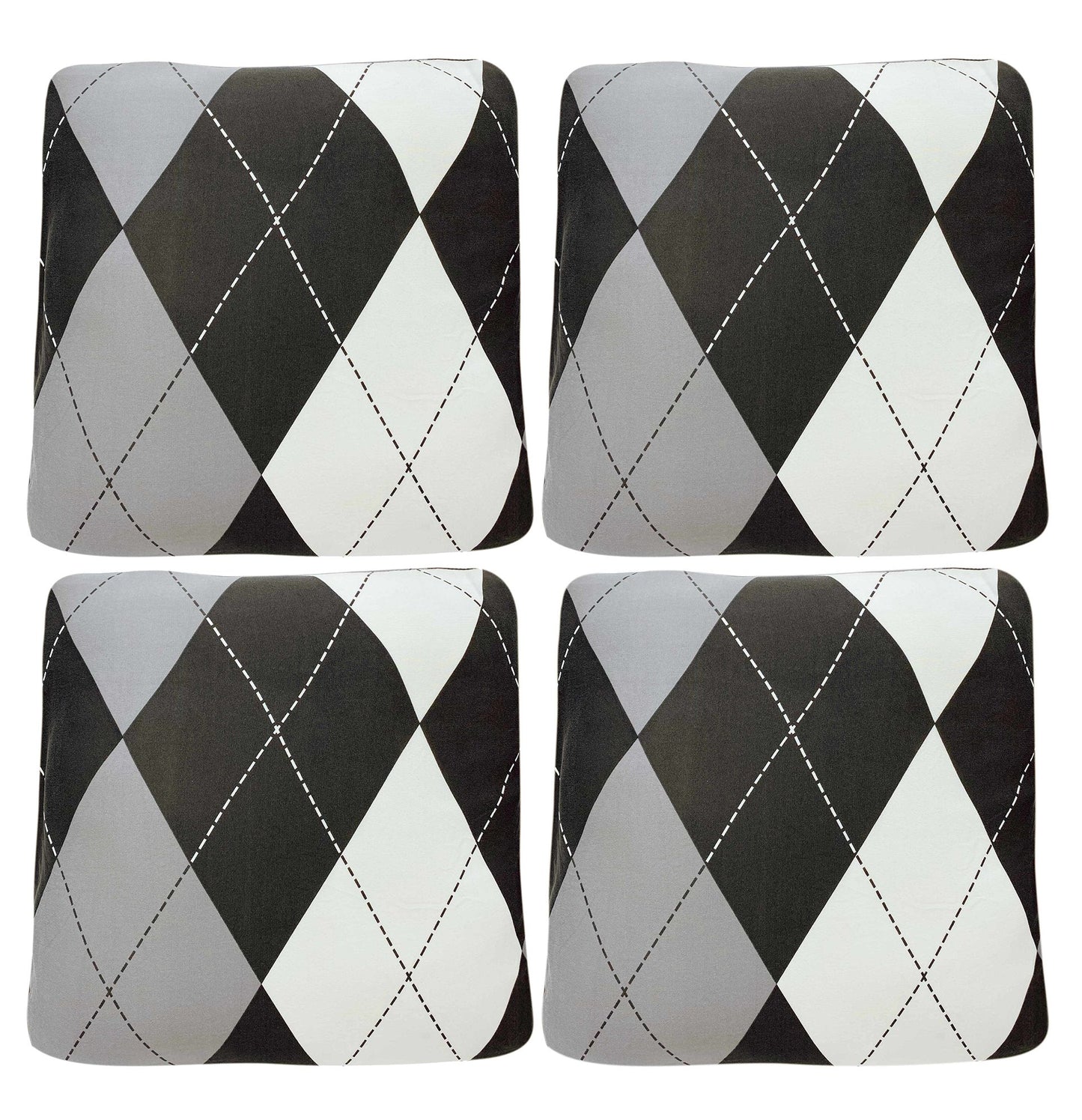 Polyester Cushion Cover - Black/Grey