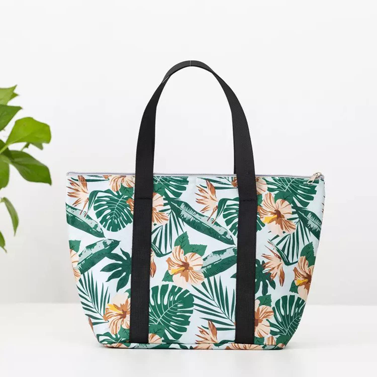 Reusable Linen Lunch Bag with Aluminum Foil