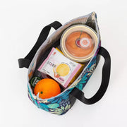 Reusable Linen Lunch Bag with Aluminum Foil