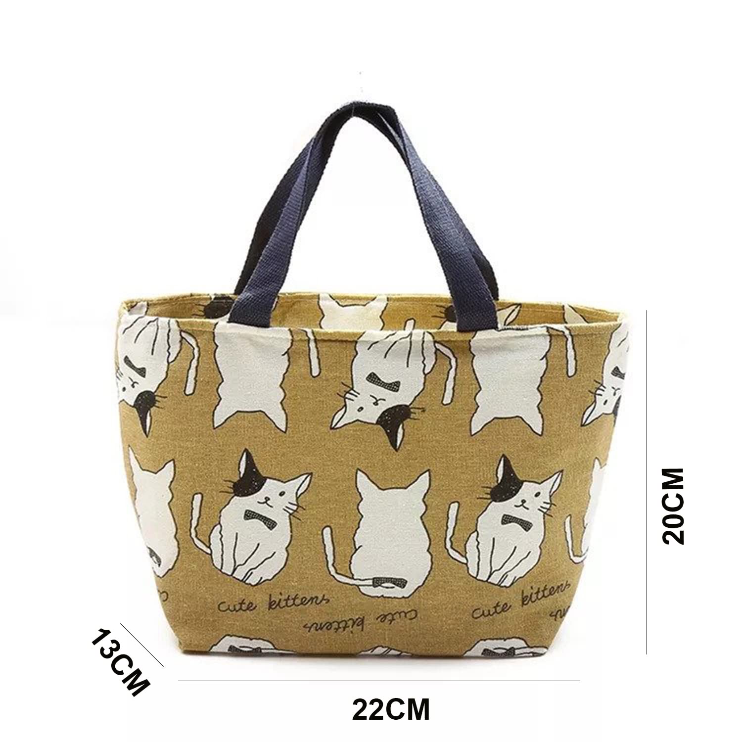 Reusable Linen Lunch Bag with Aluminum Foil