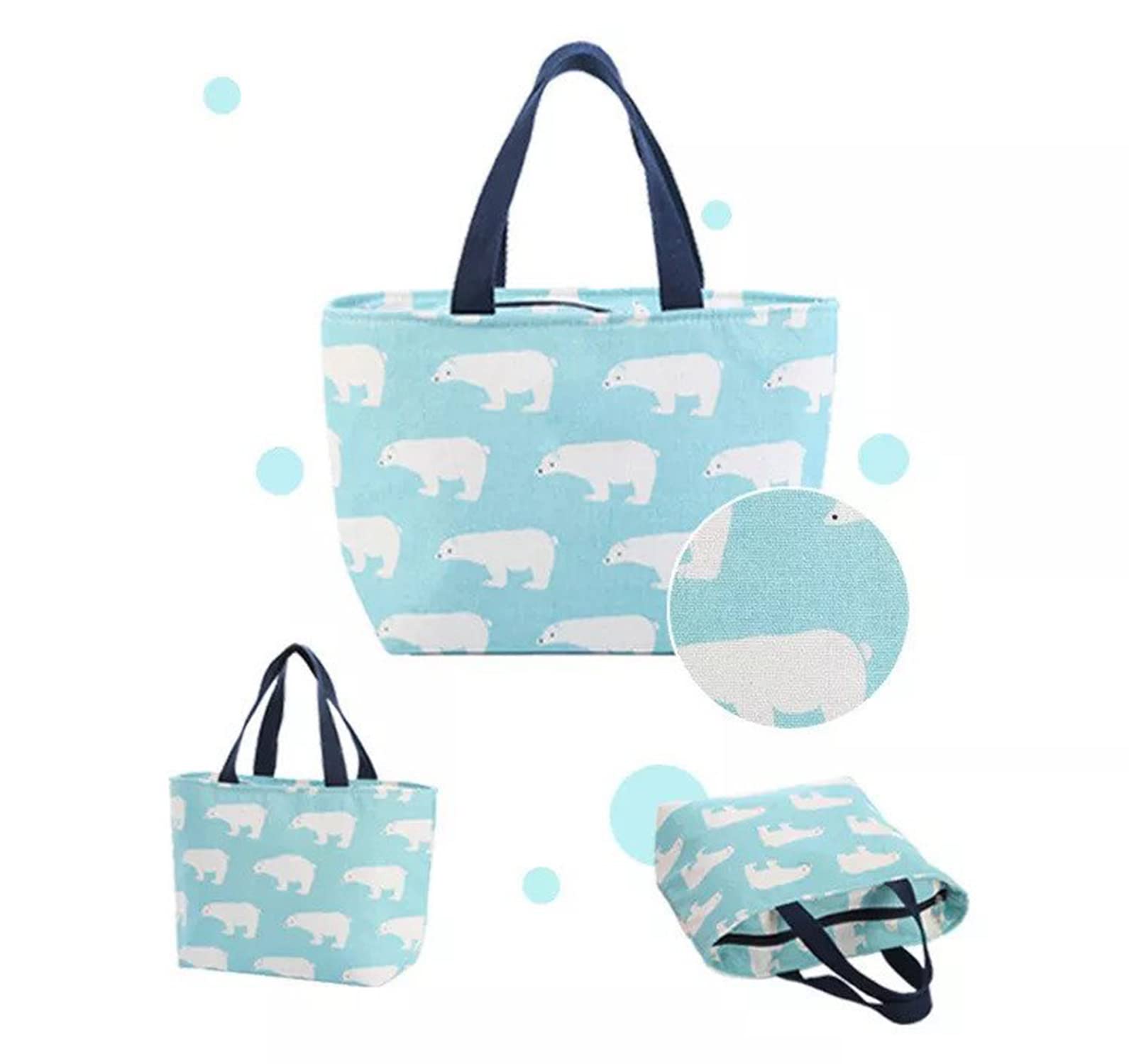 Reusable Linen Lunch Bag with Aluminum Foil