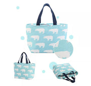 Reusable Linen Lunch Bag with Aluminum Foil