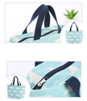 Reusable Linen Lunch Bag with Aluminum Foil