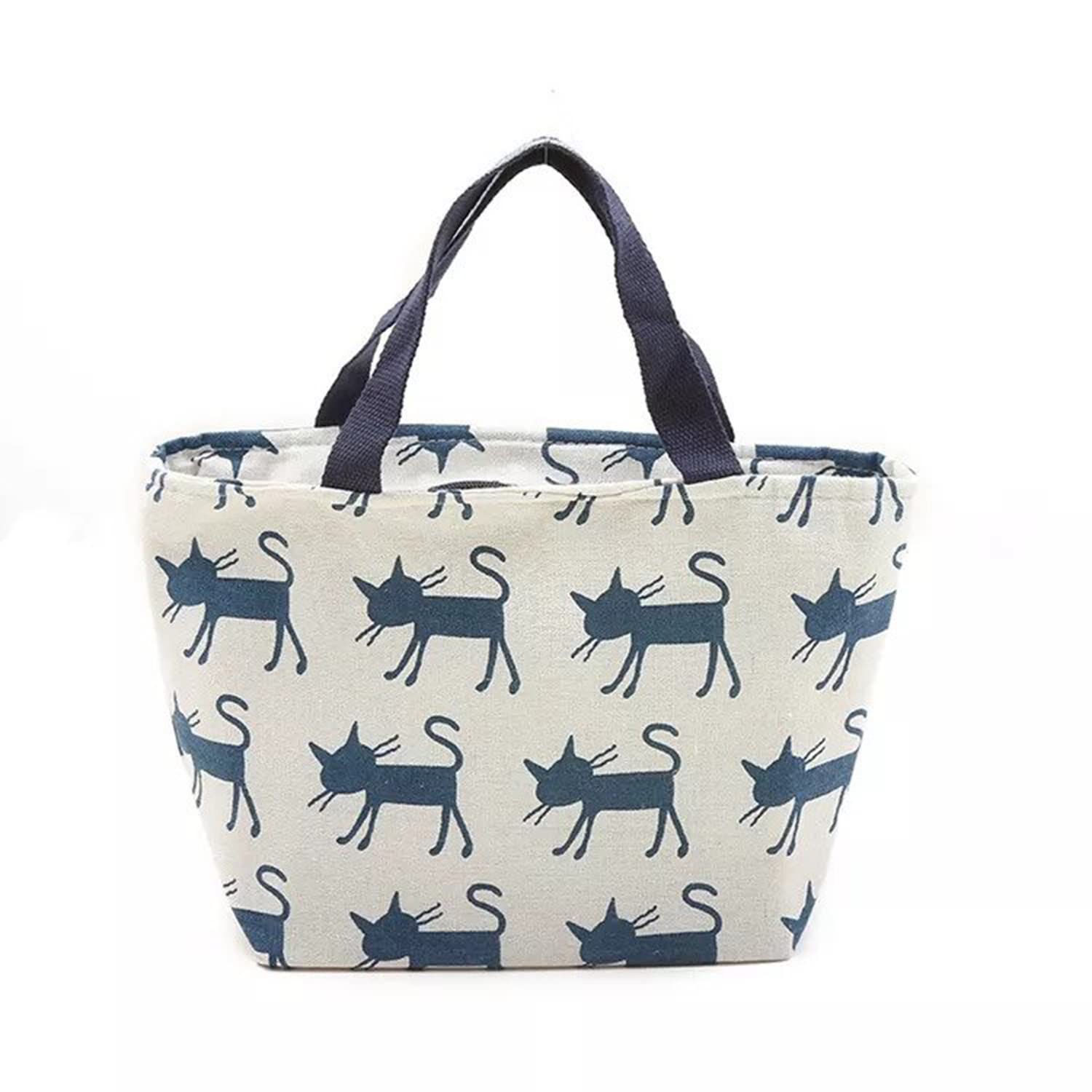 Reusable Linen Lunch Bag with Aluminum Foil