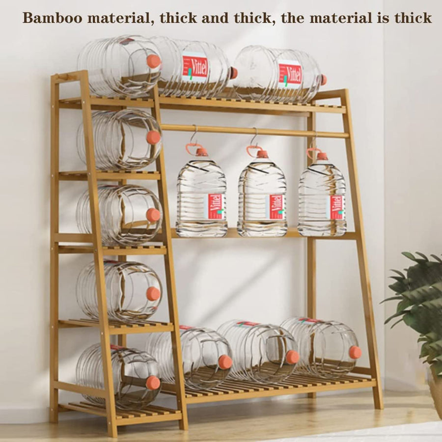 Wooden Clothing Rack with 5 Tiers(130x40x140cm)