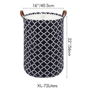 Laundry Basket with Handle-Black Diamond