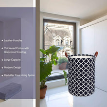 Laundry Basket with Handle-Black Diamond