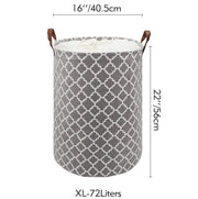 Laundry Basket with Handle-Grey Diamond