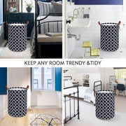 Laundry Basket with Handle-Black Diamond