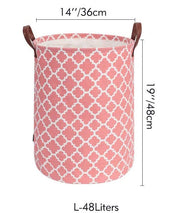 Laundry Basket with Handle-Pink Diamond