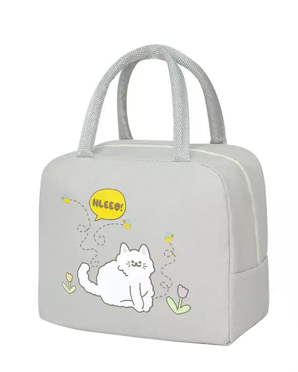 Cat Printed Insulated Reusable Lunch Bag