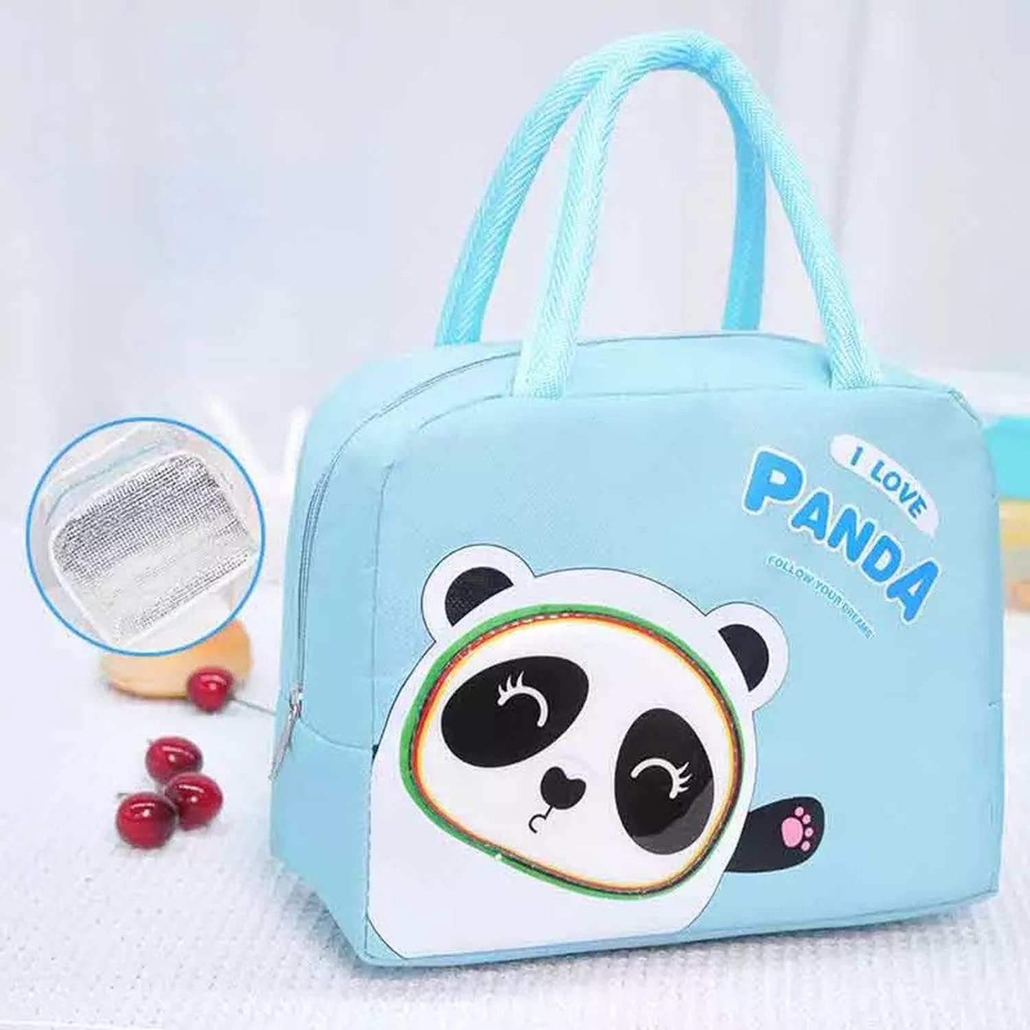 Panda Printed Insulated Reusable Lunch Bag