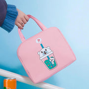 Panda Printed Insulated Reusable Lunch Bag