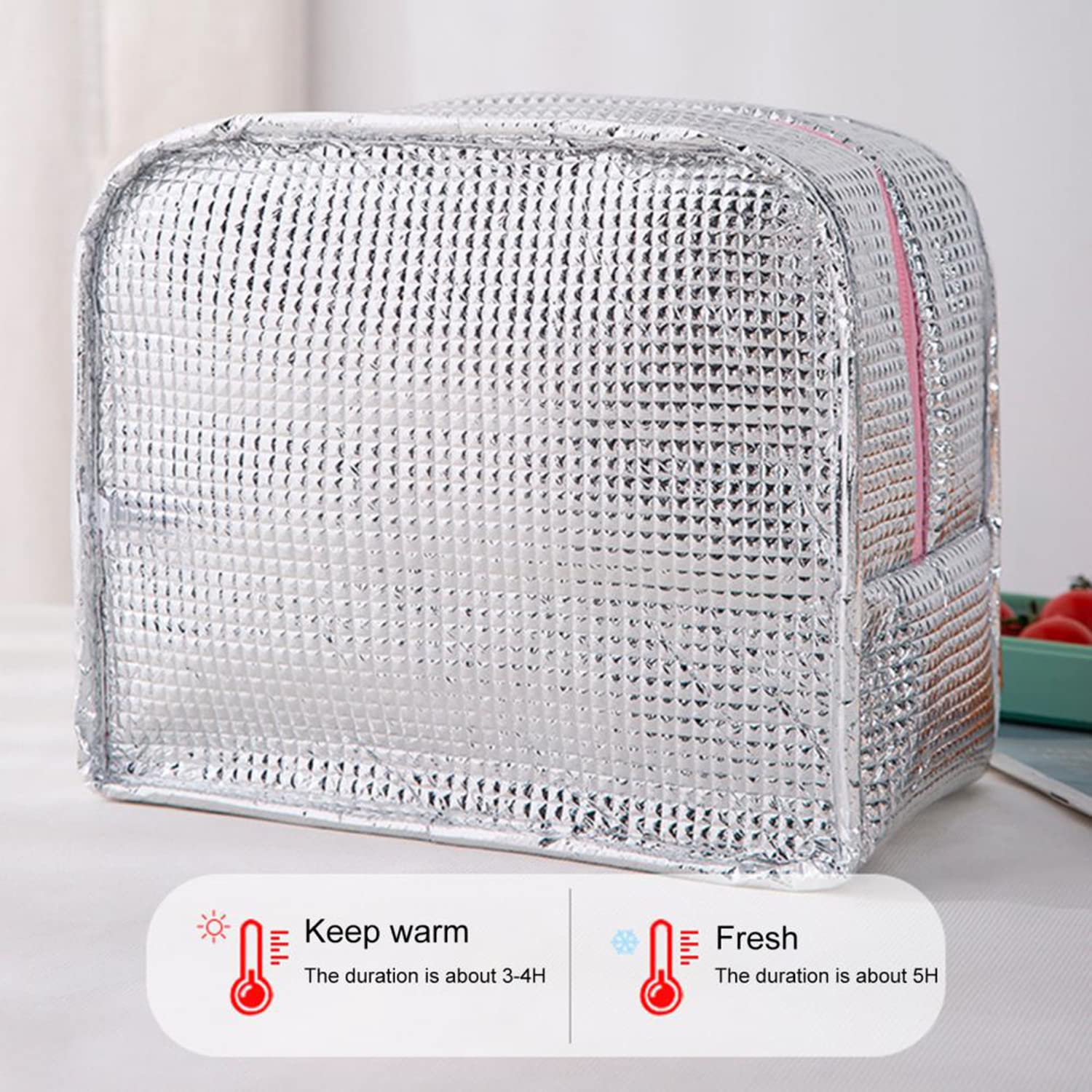 Panda Printed Insulated Reusable Lunch Bag