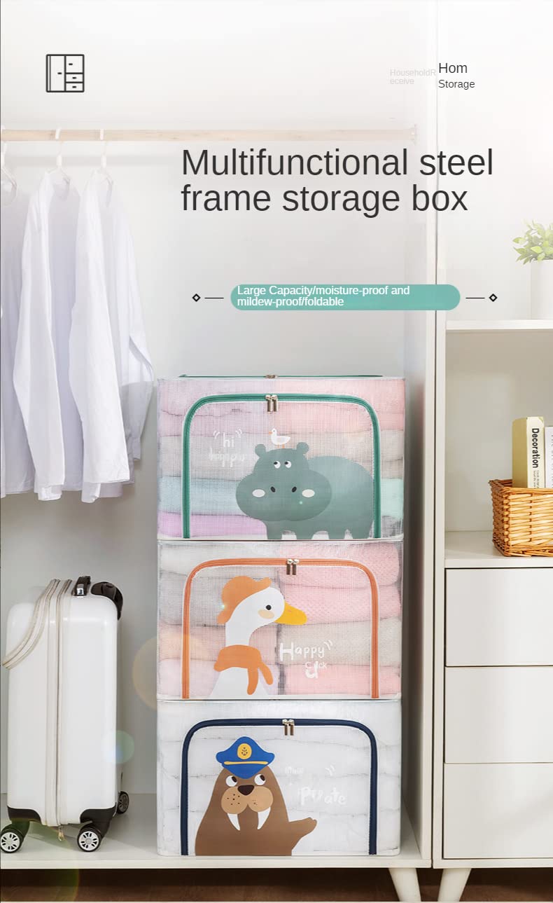 Large Capacity Transparent Foldable Clothing Storage Box - Duck