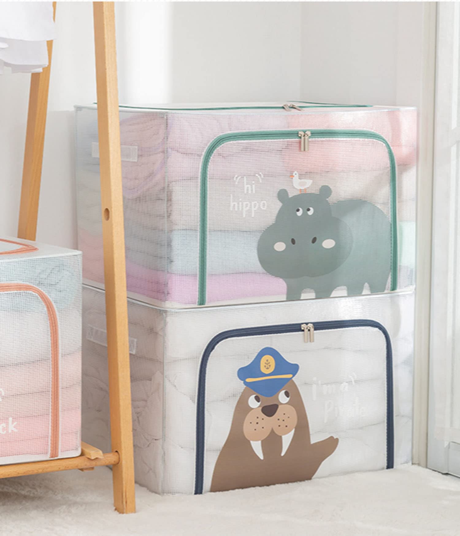Large Capacity Transparent Foldable Clothing Storage Box - Duck