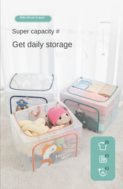 Large Capacity Transparent Foldable Clothing Storage Box - Seal