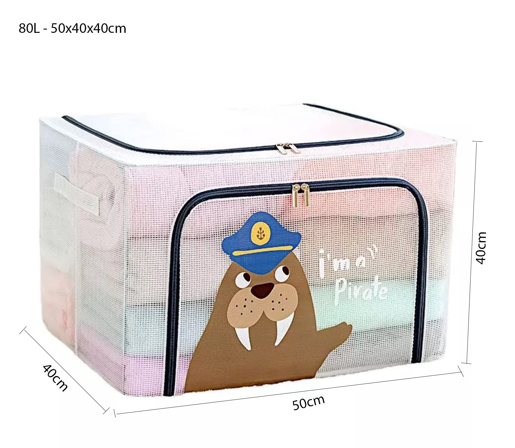 Large Capacity Transparent Foldable Clothing Storage Box - Seal