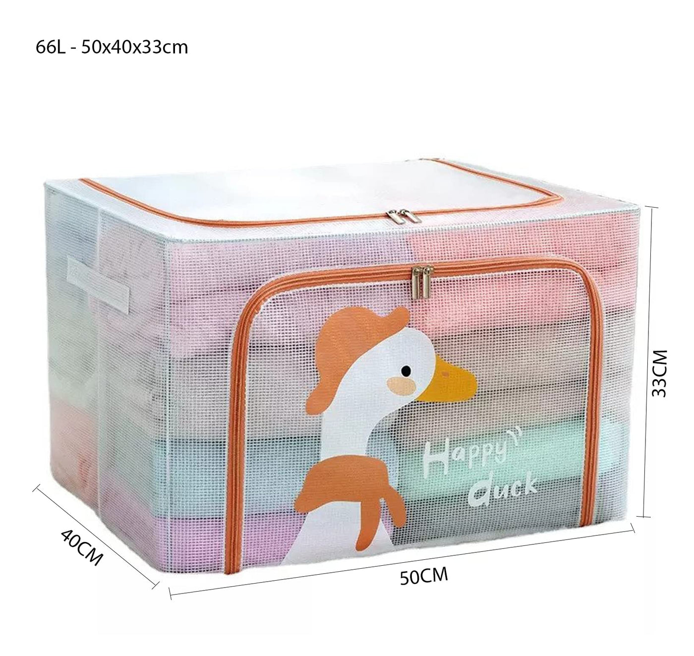 Large Capacity Transparent Foldable Clothing Storage Box - Duck