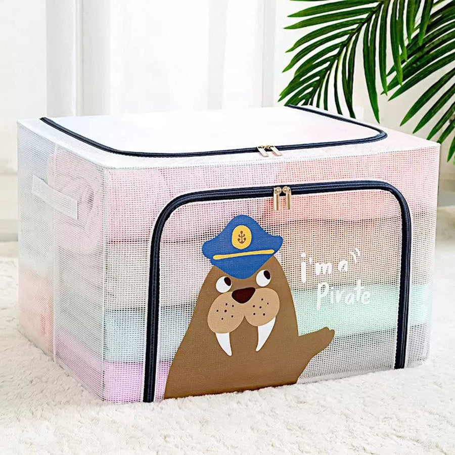 Large Capacity Transparent Foldable Clothing Storage Box - Seal