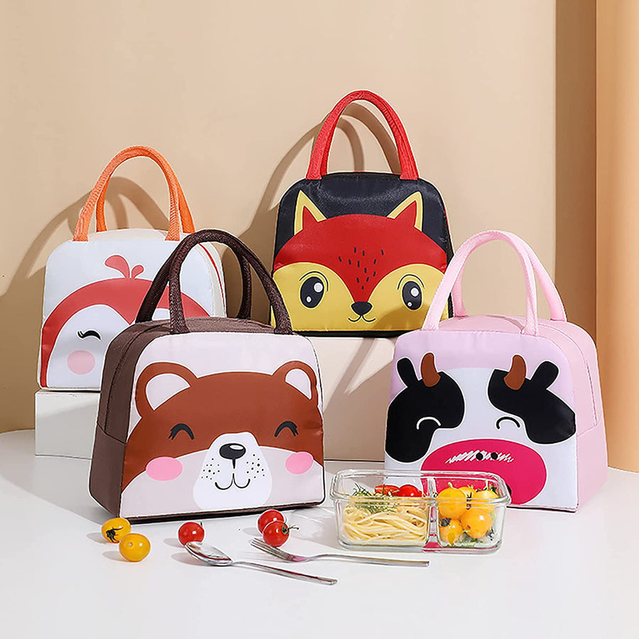 Kids Printed Insulated Reusable Lunch Bag Tote Bag