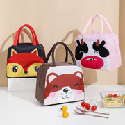 Kids Printed Insulated Reusable Lunch Bag Tote Bag