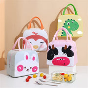Kids Printed Insulated Reusable Lunch Bag Tote Bag