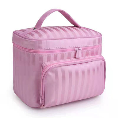 Travel Makeup Bag Large Cosmetic Bags with Brush Holder Make-up Bag Organizer Multifunction Bag for Women Girls