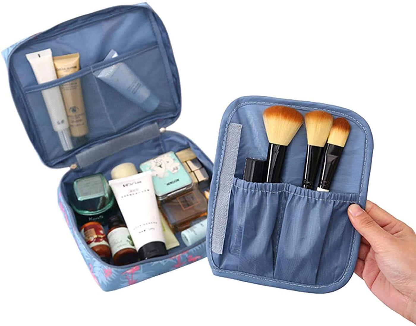 Multifunctional Large Capacity Portable Printed Makeup Brush Organizer Kit