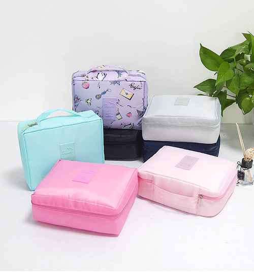 Multifunctional Large Capacity Portable Printed Makeup Brush Organizer Kit