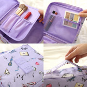 Multifunctional Large Capacity Portable Printed Makeup Brush Organizer Kit