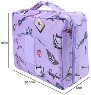 Multifunctional Large Capacity Portable Printed Makeup Brush Organizer Kit