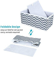 Set of 6 Foldable Storage Box Drawer Divider Organizer Basket Bins