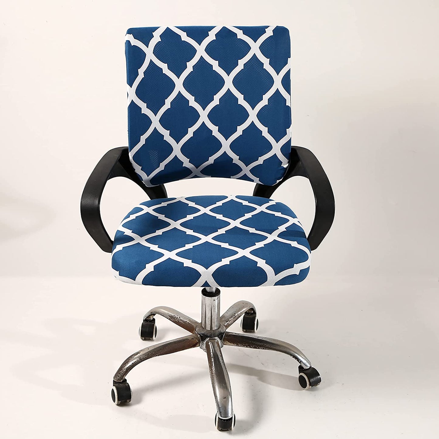 Office Chair Cover Polyester Spandex- Blue