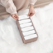 Foldable Wardrobe Clothes Closet Organizer, Save Space Clothing Storage Bins - Linen