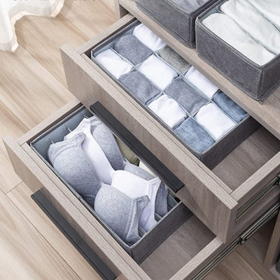 Foldable Wardrobe Clothes Closet Organizer, Save Space Clothing Storage Bins - Linen