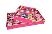 Foldable Storage Box Drawer Divider Organizer Set of 4