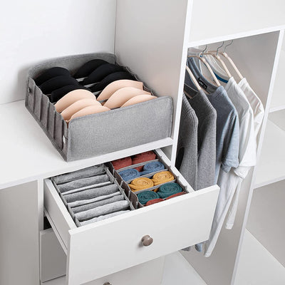 Set of 3 Foldable Storage Box | Drawer Divider Organizer | Closet Storage
