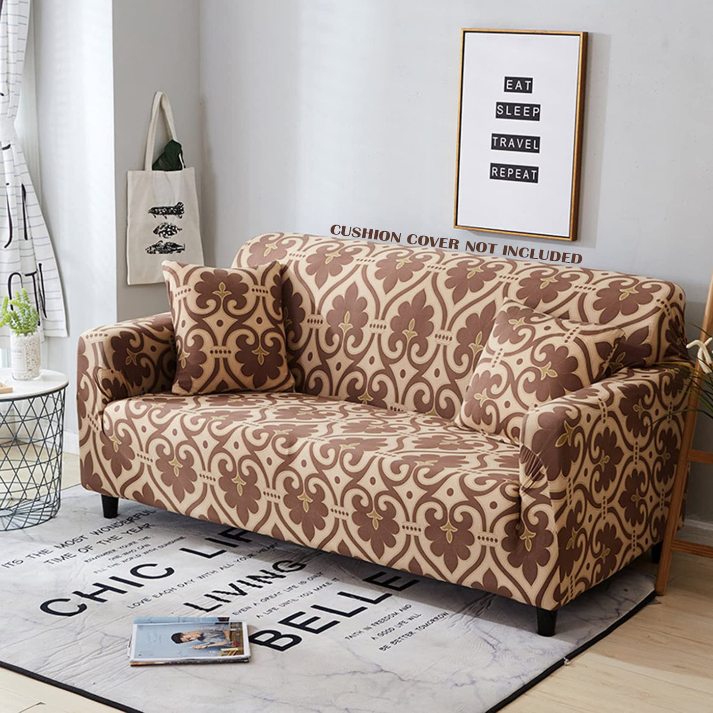 Universal Sofa Cover-Cambric Brown
