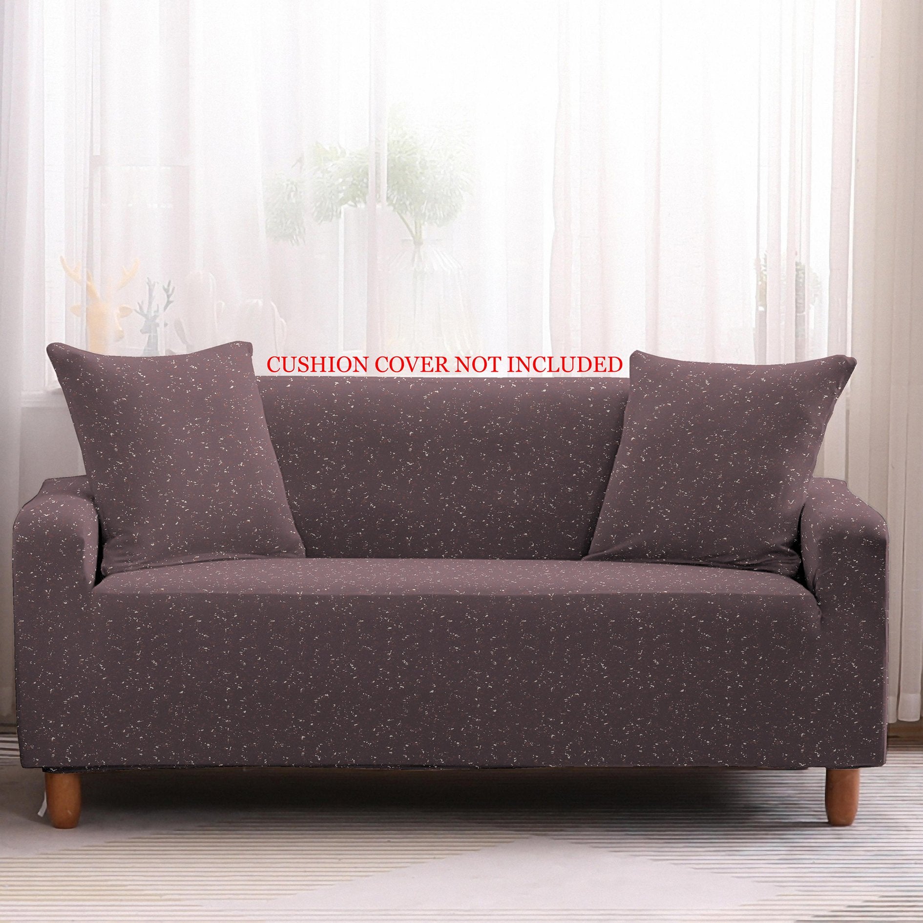 Printed Sofa Cover - Khadi Brown