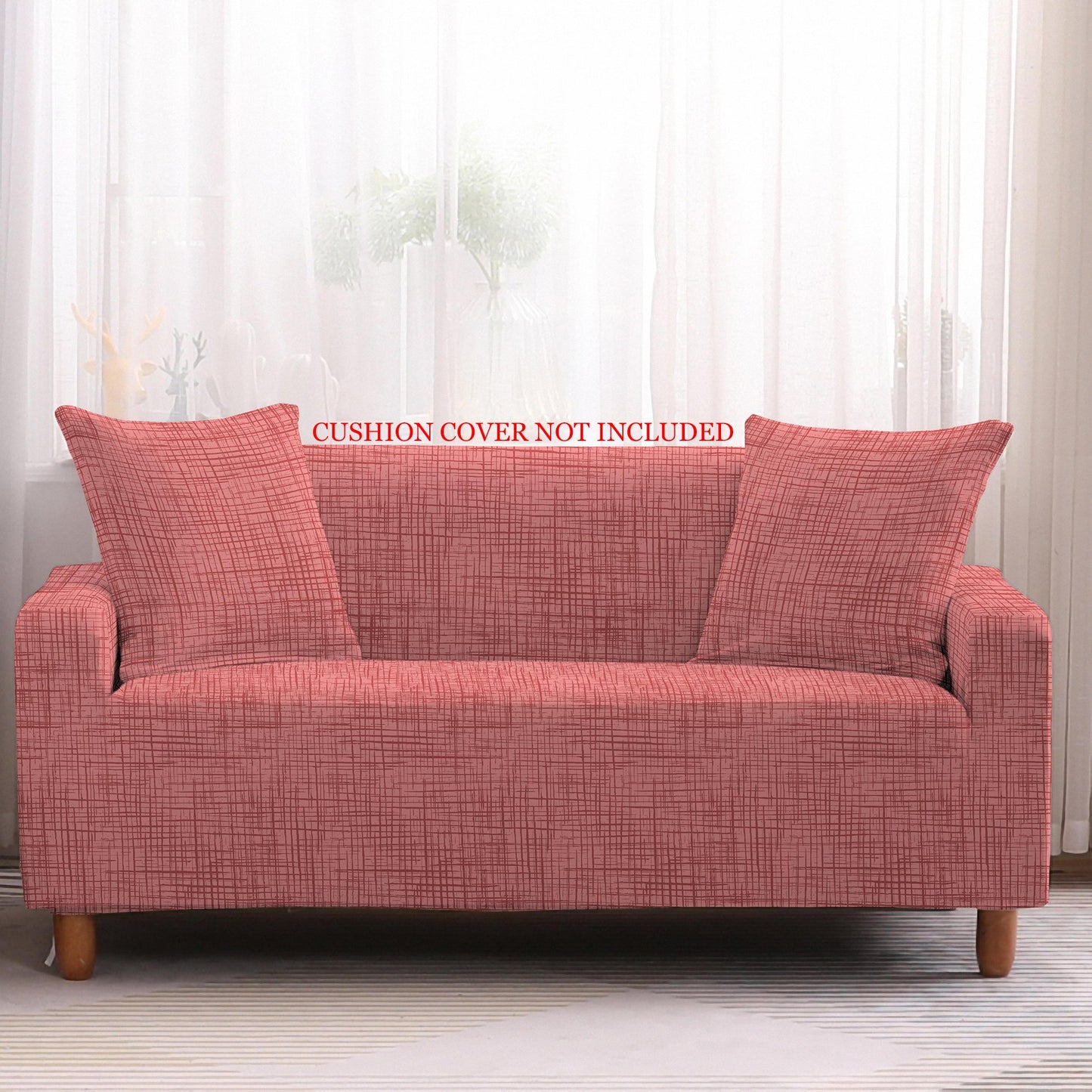 Printed Sofa Cover - Khadi Pink