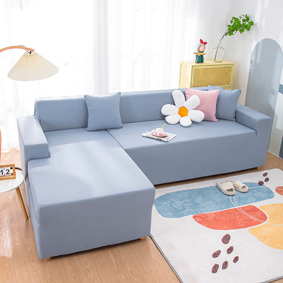 Universal Sofa Slipcover with 1 Cushion Cover-Grey