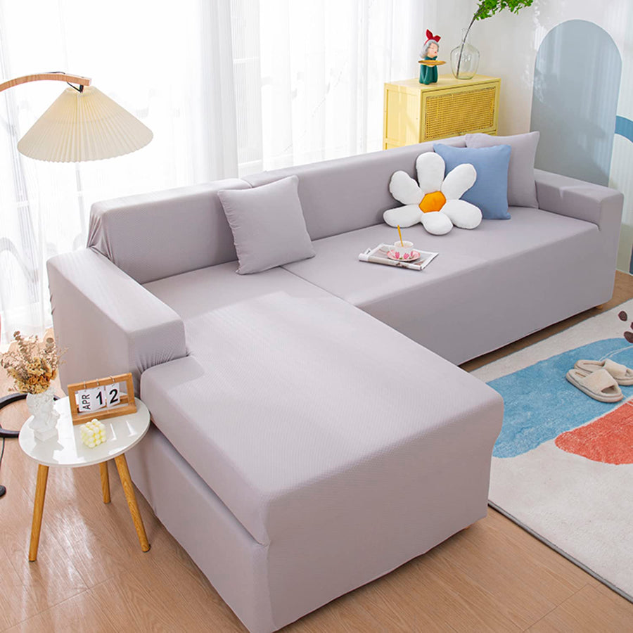 Universal Sofa Slipcover with 1 Cushion Cover-Smoke