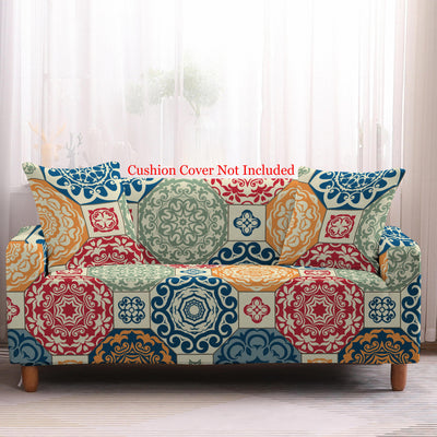 Bohemian Print Sofa Cover - Mandala Red