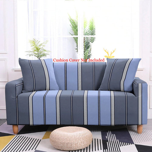 Printed Sofa Slipcover - Stripes Grey