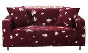 Printed Sofa Cover - Wine Floral